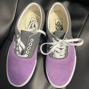 Vans Women's Lavender and Charcoal Sneakers